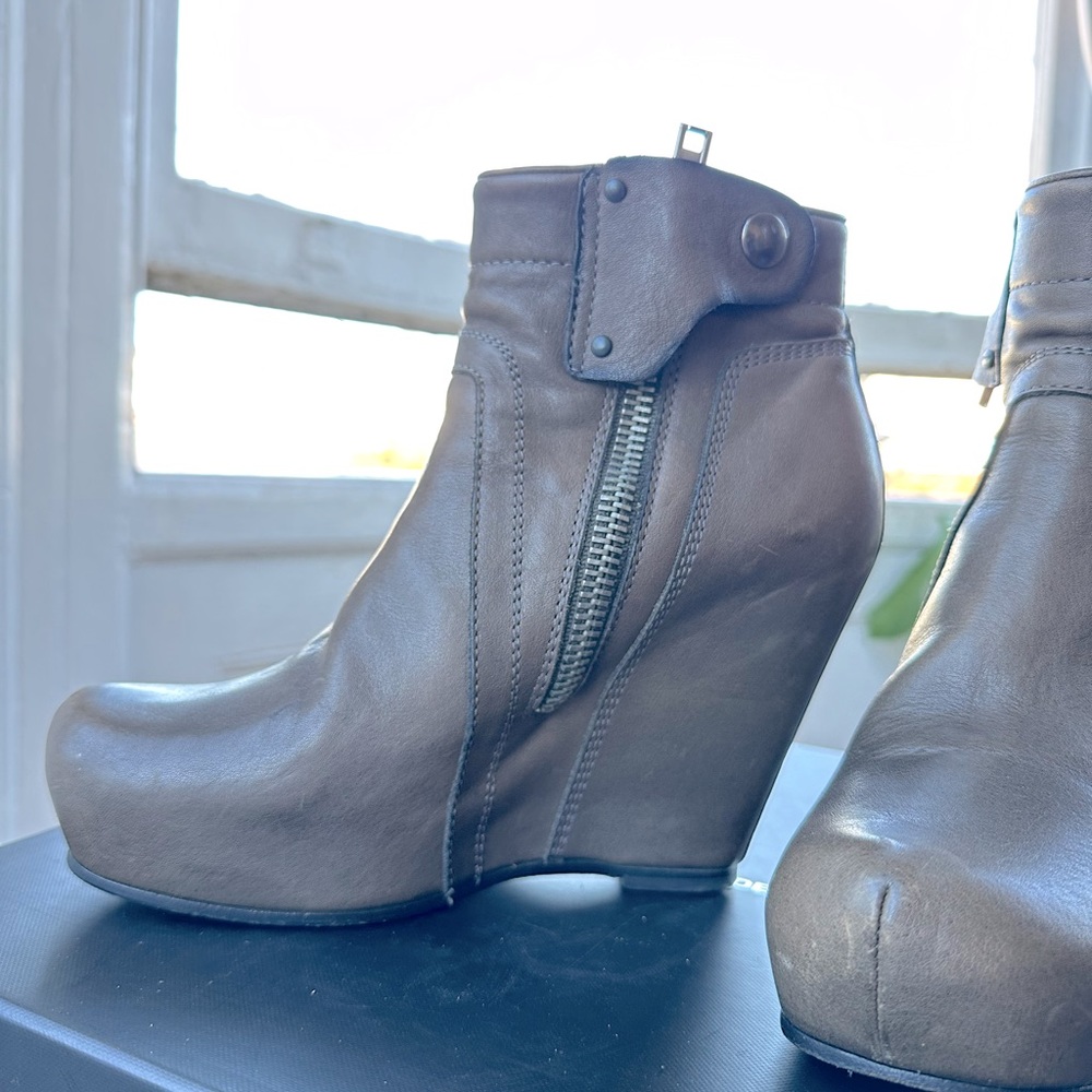 RICK OWENS wedge ankle boots